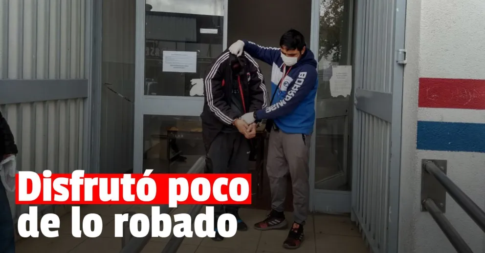 Robó un local en Rawson y dos días después lo atraparon en Santa Lucía