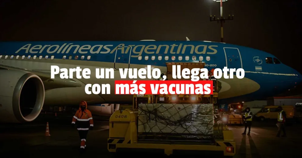 Llegan más vacunas y parte un nuevo vuelo a Rusia
