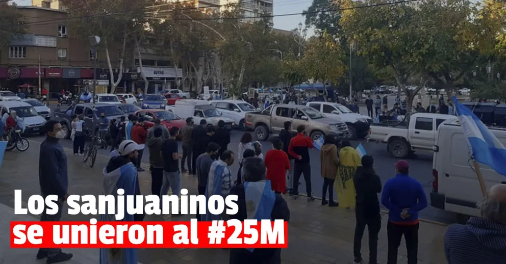 Sanjuaninos se sumaron a la marcha #25M y coparon el microcentro