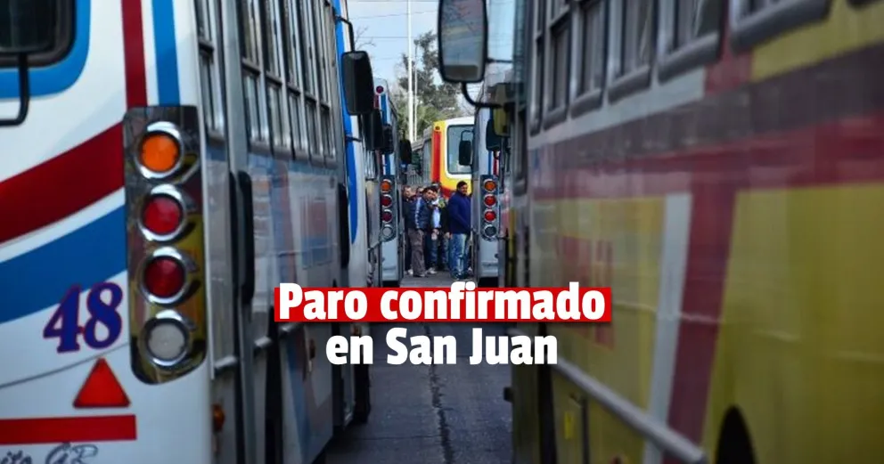 San Juan adhiere al paro de colectivos por 48 horas