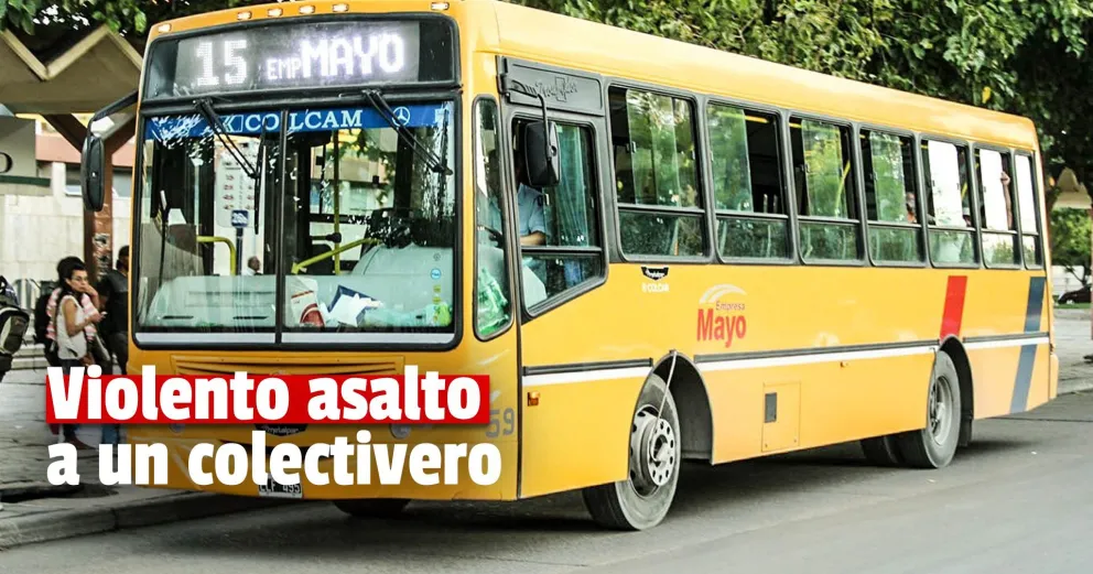 A los golpes y con un arma de fuego asaltaron a un chofer de colectivo