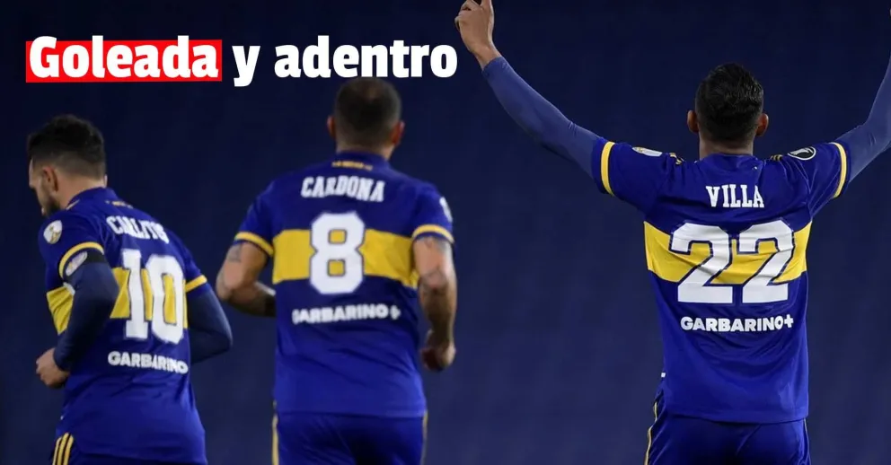 Boca goleó a The Strongest y selló su pase a los octavos de final de la Copa Libertadores