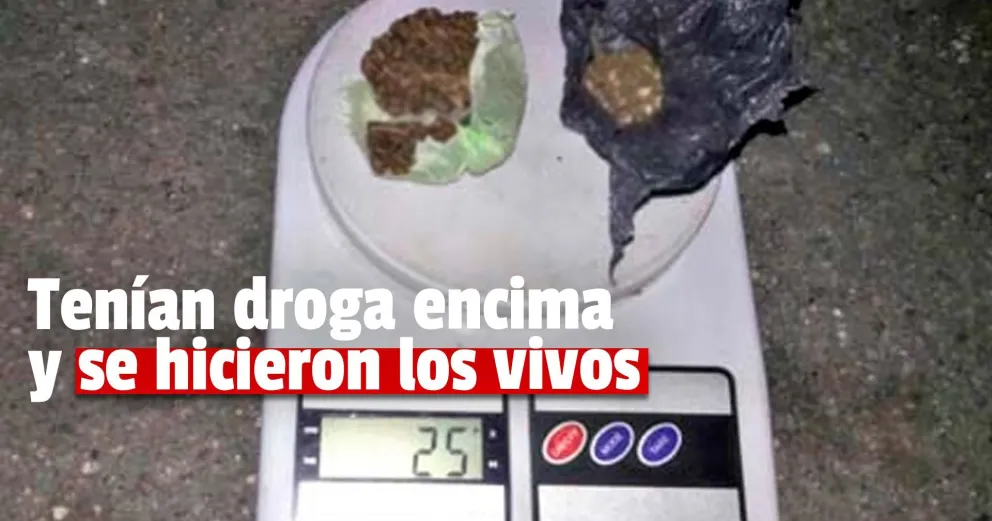 Los detuvieron por causar disturbios en la vía pública y les encontraron marihuana