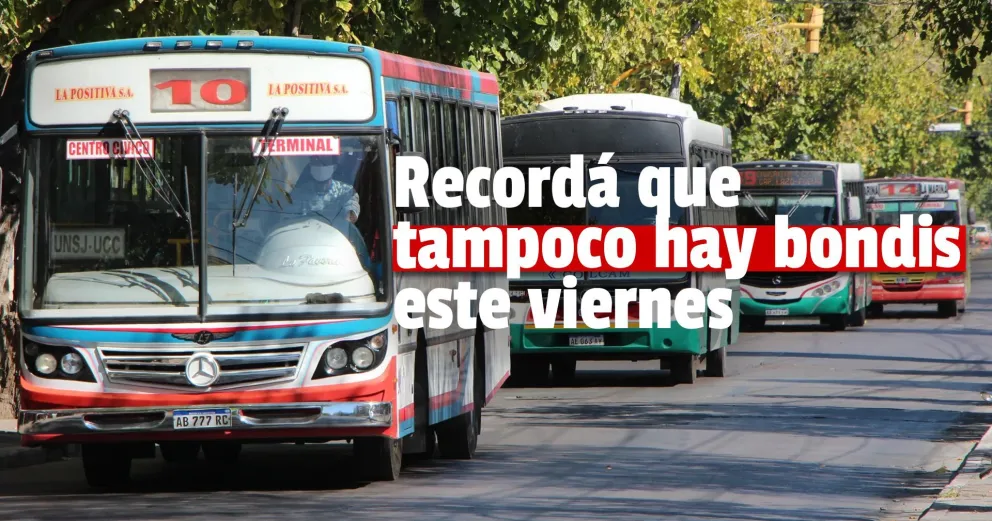 Este viernes continúa el paro de colectivos en San Juan