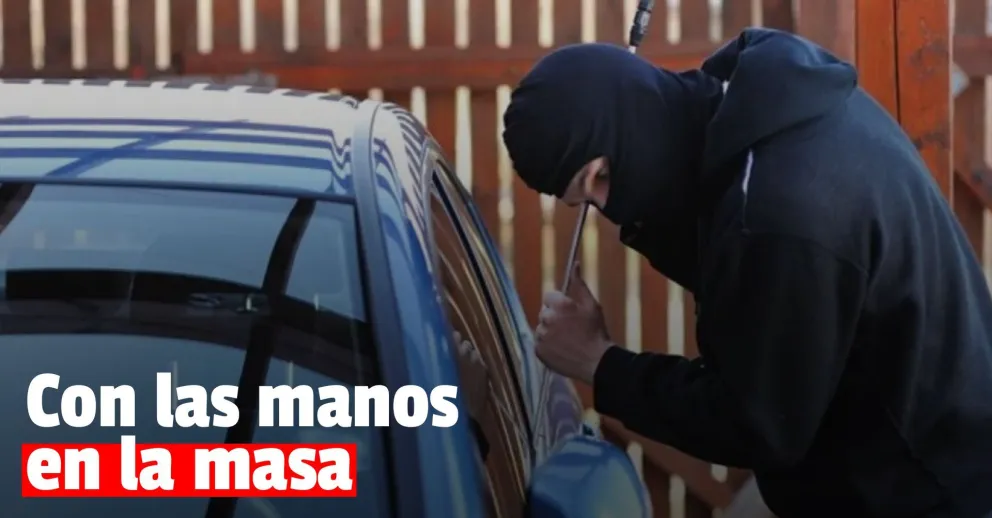 Quiso robar un auto pero el dueño lo vio y lo denunció  