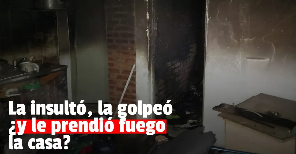 Una mujer fue agredida por su ex pareja y aparentemente le prendió fuego la casa