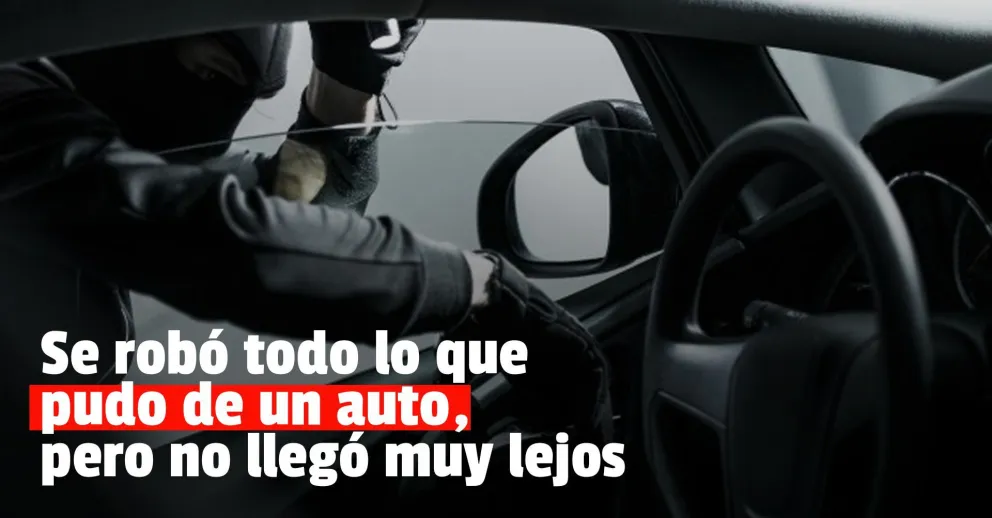 Quiso huir con una batería a cuestas pero lo atrapó la policía