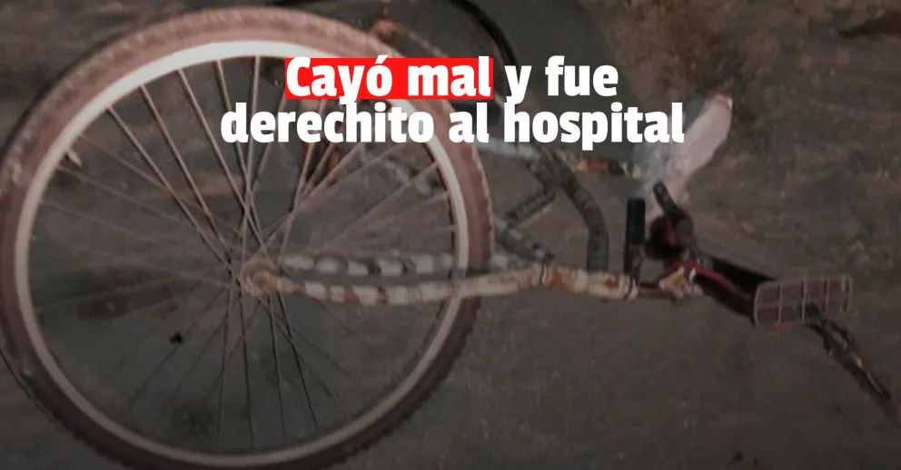 Iba en bicicleta, cayó mal y sufrió una grave herida