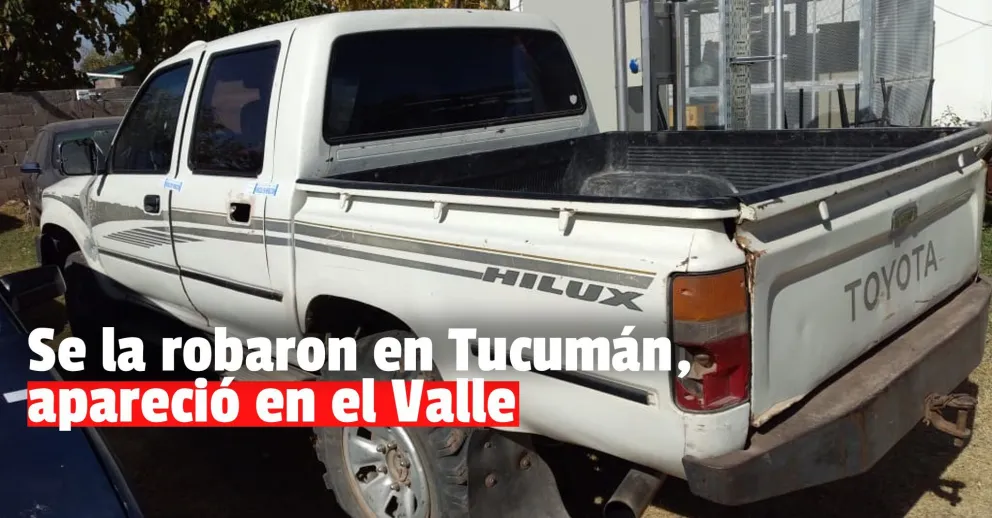 Encontraron en Valle Fértil una camioneta robada en Tucumán