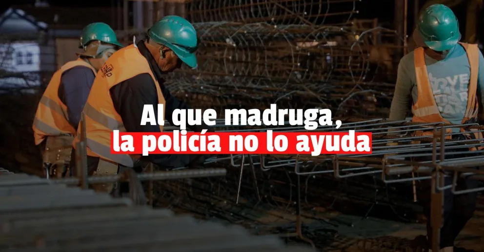 Multaron a 6 obreros por trabajar en horas de la madrugada