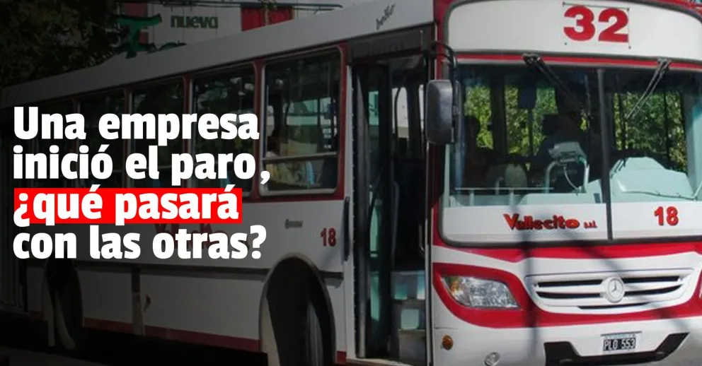 Una empresa de colectivos inició el paro luego de que les descontaran dos días