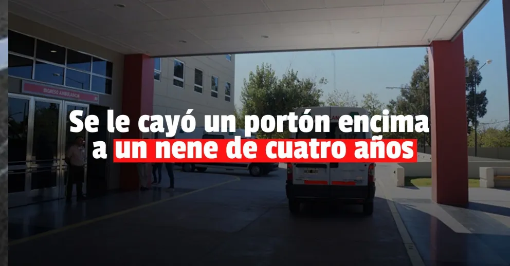 Un portón cayó encima de un nene de 4 años