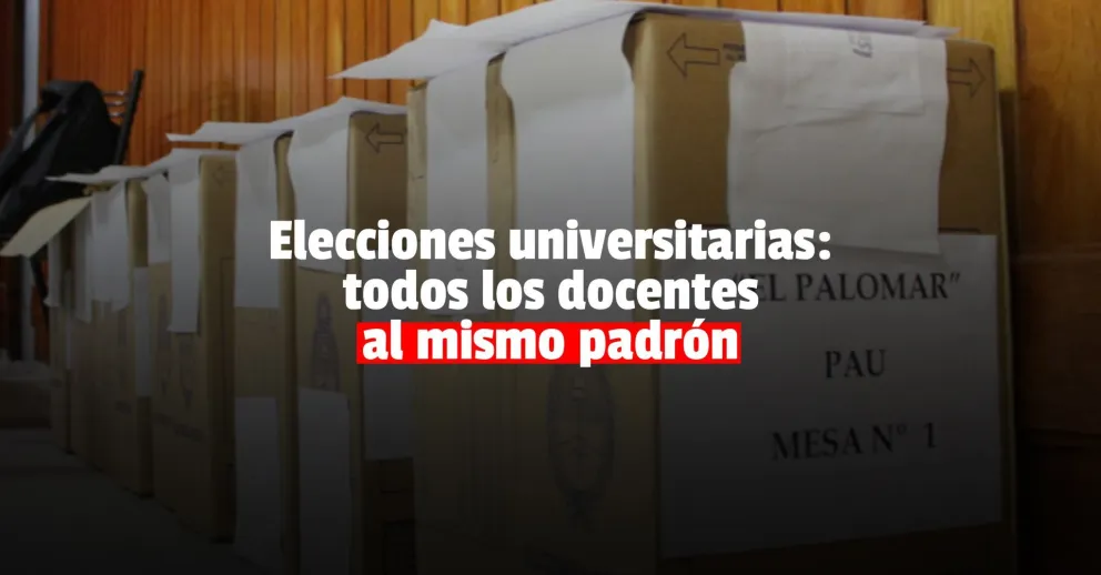 Elecciones en la UNSJ: no habrá padrones separados para que voten los docentes