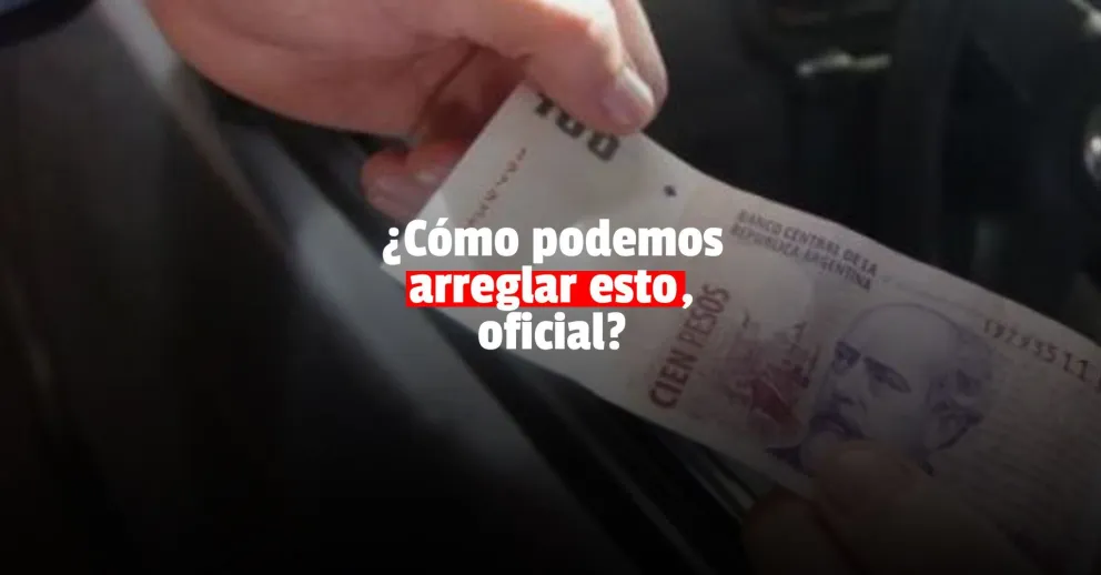Andaban flojos de papeles y quisieron sobornar a la Policía