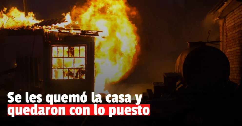 Una familia de Rivadavia perdió todo en un incendio