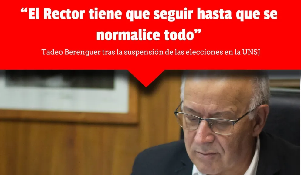 Tadeo Berenguer afirmó que Nasisi debe seguir en funciones hasta que sean elegidas las nuevas autoridades