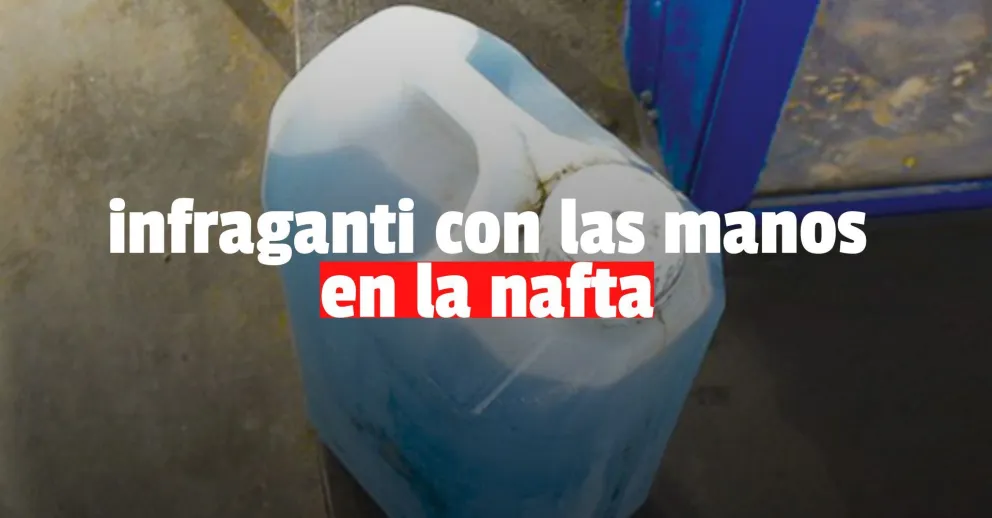 Detuvieron a un hombre robando nafta de una trafic en el Aramburu
