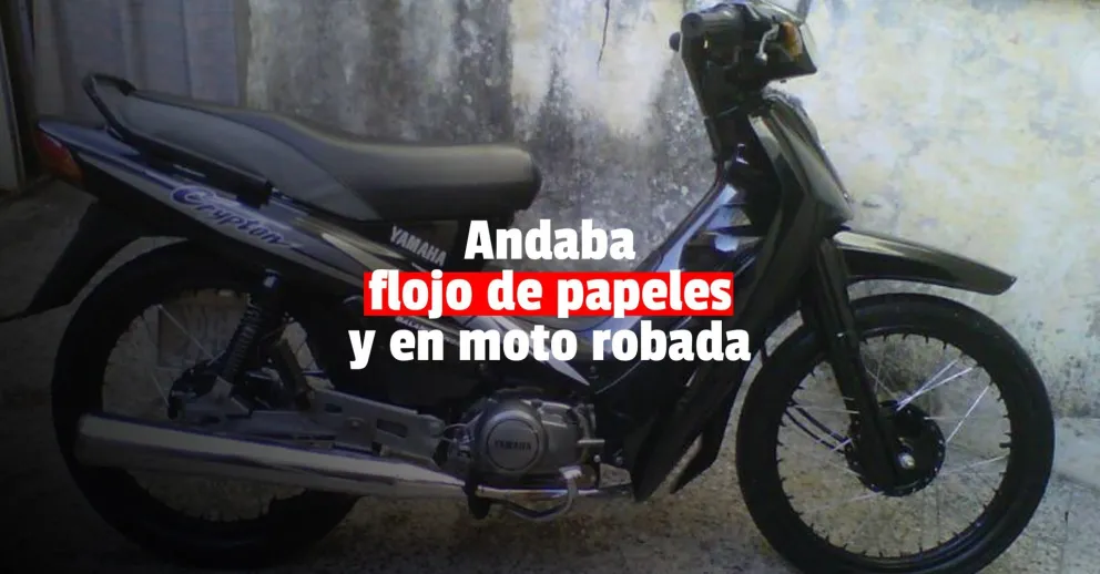 Le pidieron los papeles de la moto y descubrieron que era robada