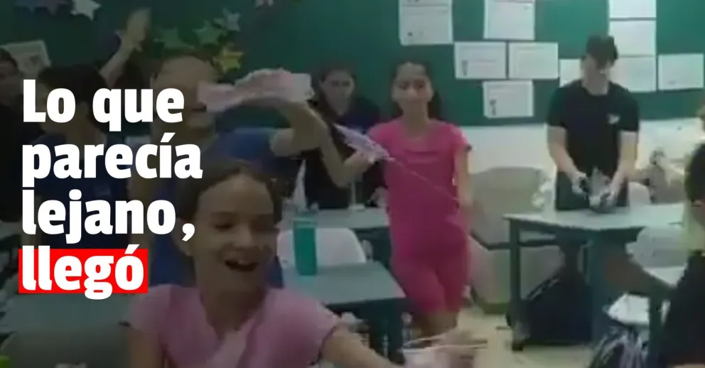 Así fue el festejo de los alumnos en Israel al enterarse que no usarán más el barbijo