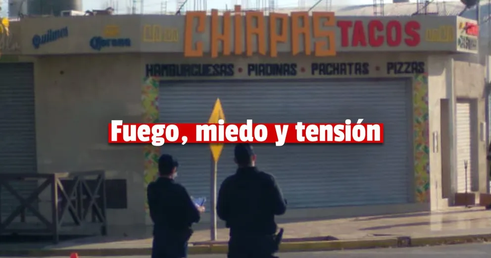 Preocupación por un incendio de un local de comidas de Rawson