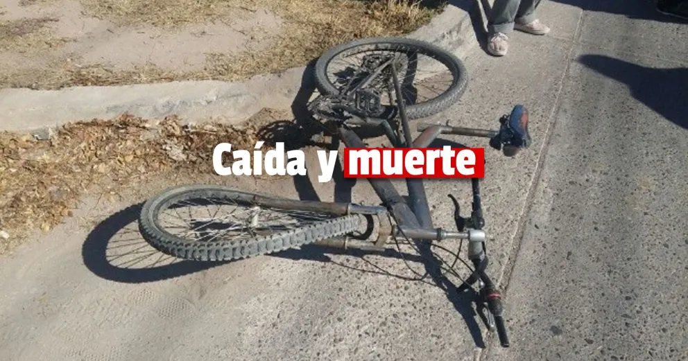 Albardón: un hombre de 67 años cayó de su bicicleta y murió