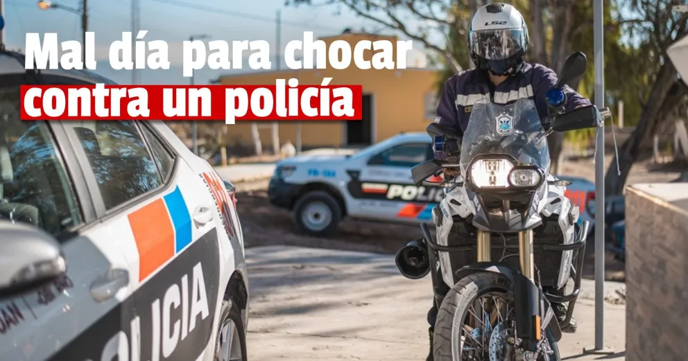 Un policía terminó internado tras impactar contra un automóvil