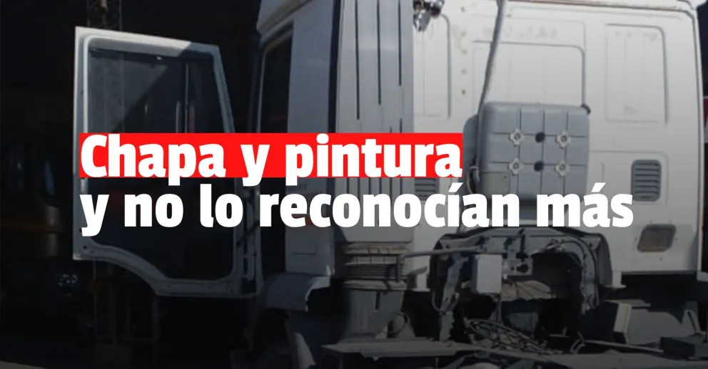 En un taller encontraron un camión que fue robado