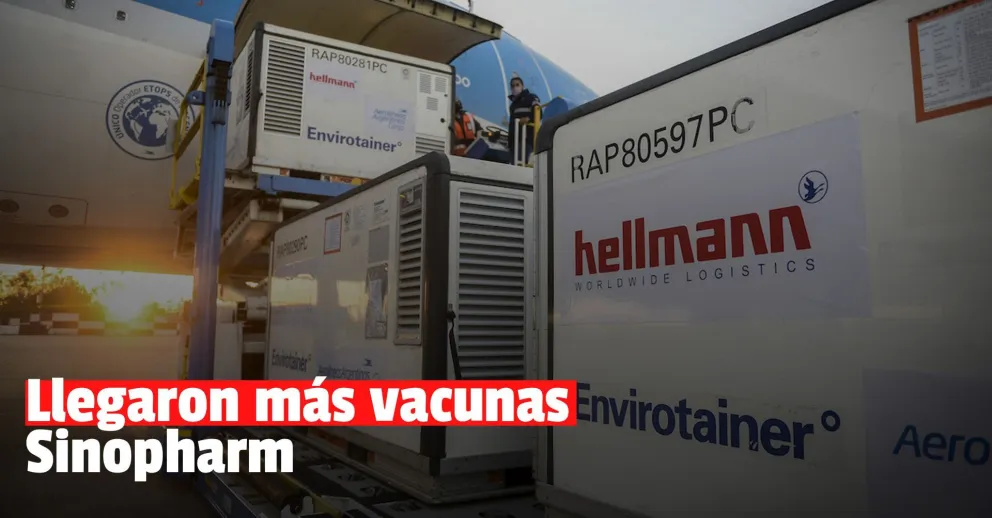 Llegó un vuelo con más de 700 mil dosis de vacunas Sinopharm