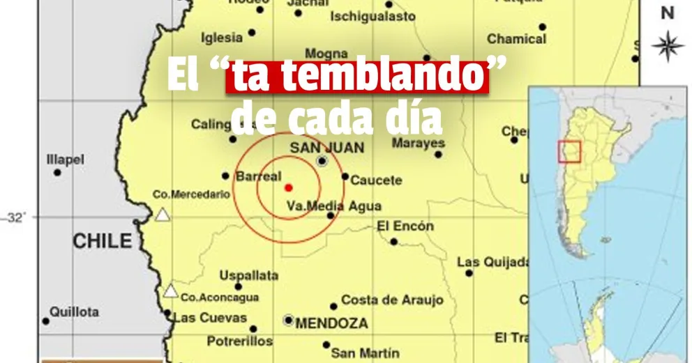 Un sismo de 3.9 movió la tarde sanjuanina