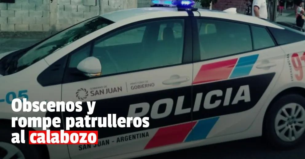 Dos jóvenes quedaron detenidos por romper un patrullero y hacer obscenidades