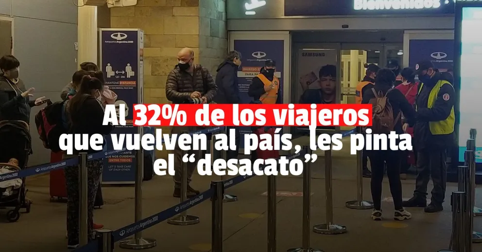 El 32% de los que ingresan al país no cumple con el aislamiento obligatorio