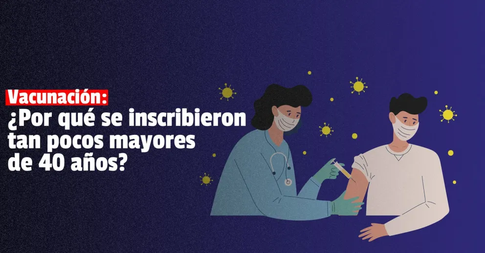 Vacunación Covid: sólo el 30% del grupo de 40 a 49 años se inscribió