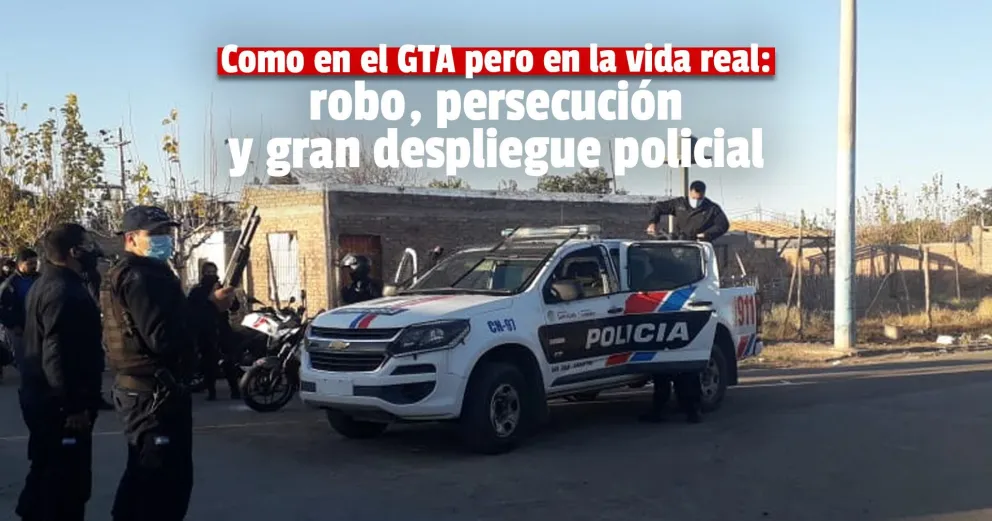 Gran persecución y despliegue policial para detener un joven que habría robado una moto