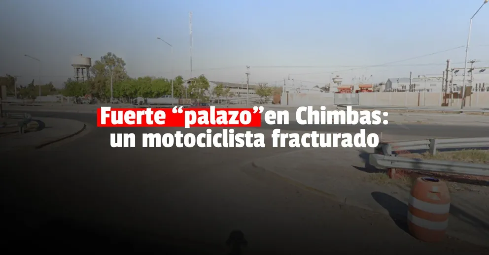 Un motociclista terminó con una fractura en un fuerte choque