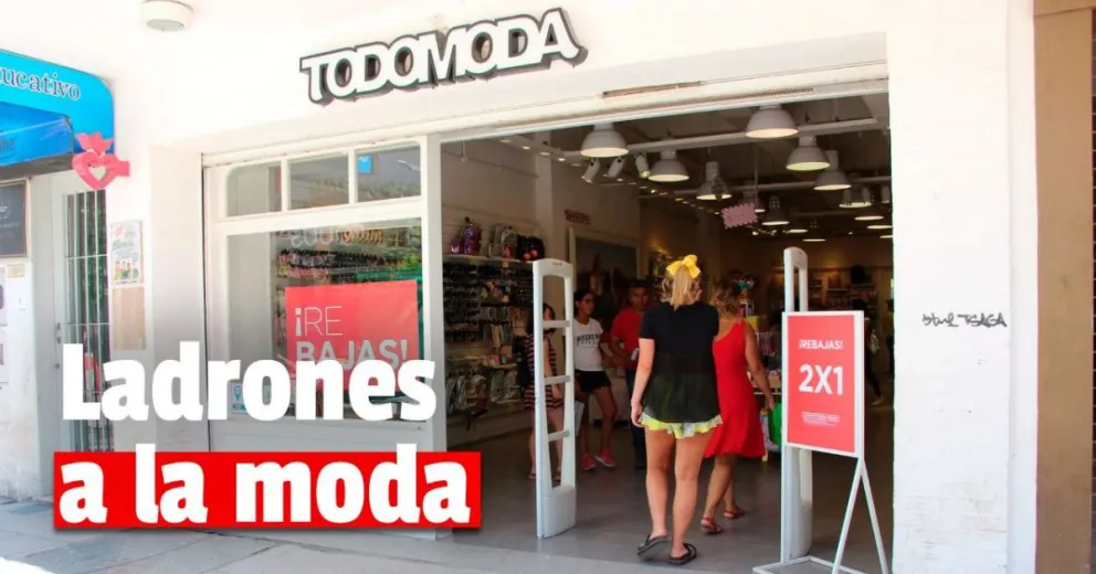 Dos delincuentes sustrajeron varios productos de un conocido local céntrico
