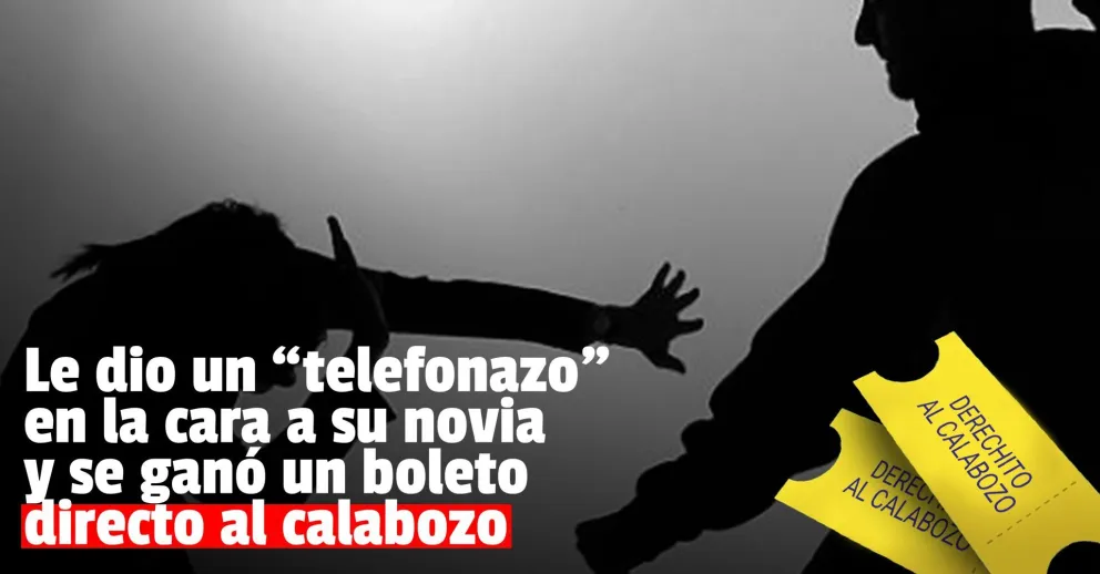 Le tiró el teléfono en la cara a su novia y termino preso