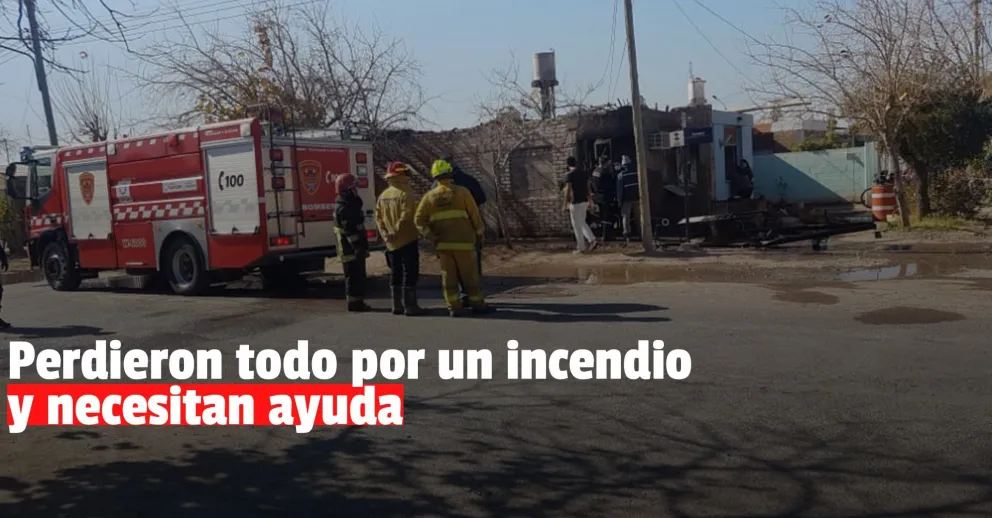 Rawson: una familia perdió todo en un incendio y necesitan ayuda