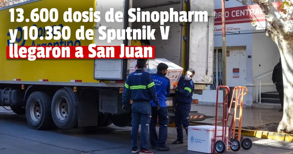 Llegaron a San Juan 23.950 dosis de vacunas contra el COVID-19