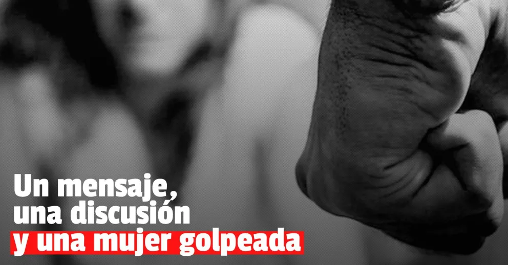 Una pareja discutió por un mensaje y la mujer terminó con graves golpes