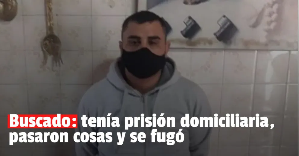 Peligroso convicto cumplía prisión domiciliaria y se fugó