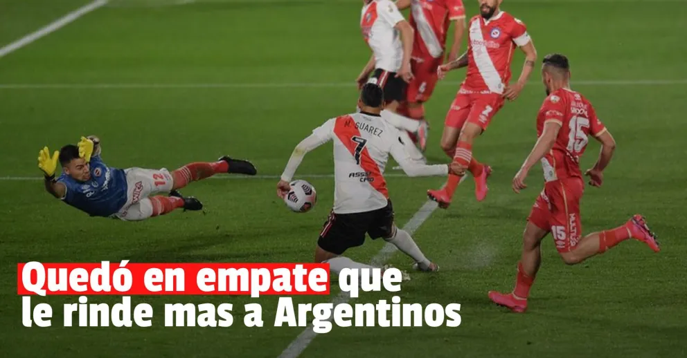 River y un empate intenso con Argentinos