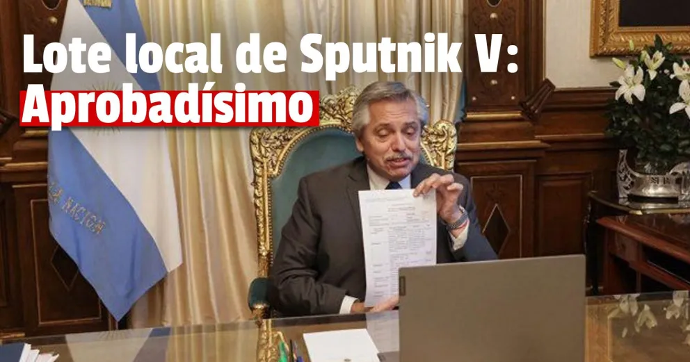 Alberto Fernández anunció que Gamaleya aprobó el primer lote de Sputnik V de producción local