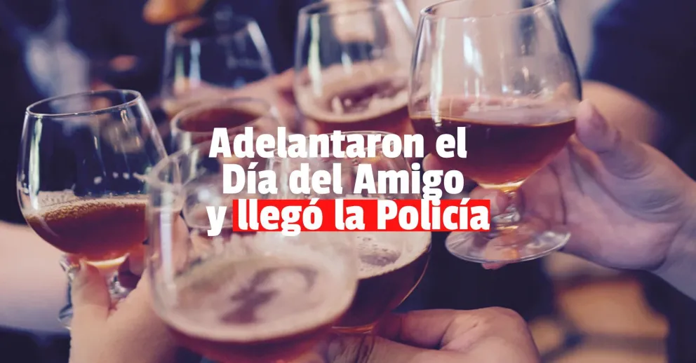 Clandestina en Angaco: había 11 amigos bebiendo alcohol