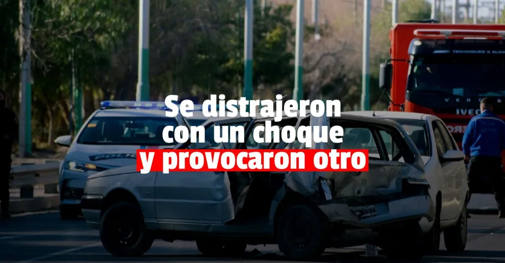 Se distrajeron viendo un siniestro vial y provocaron un choque en cadena