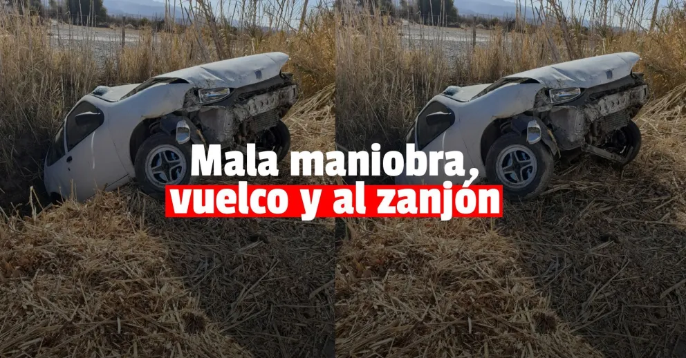 Un automovilista terminó en un zanjón tras perder el control del vehículo