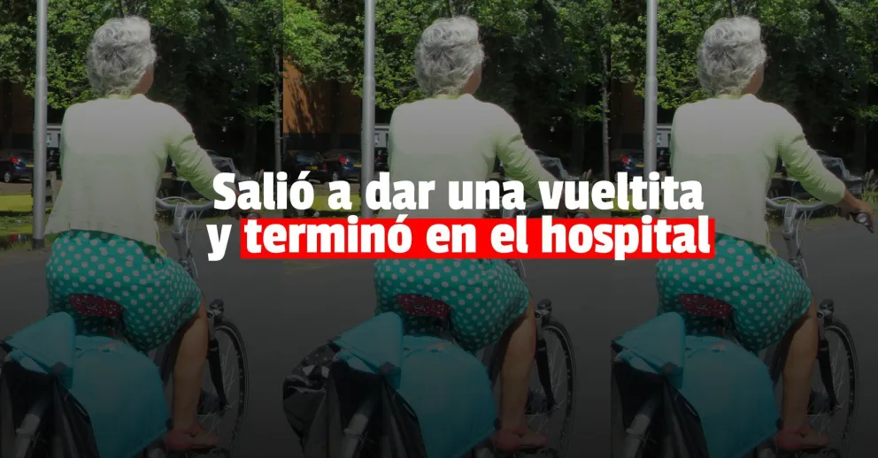 Una mujer se cayó de su bicicleta y terminó hospitalizada