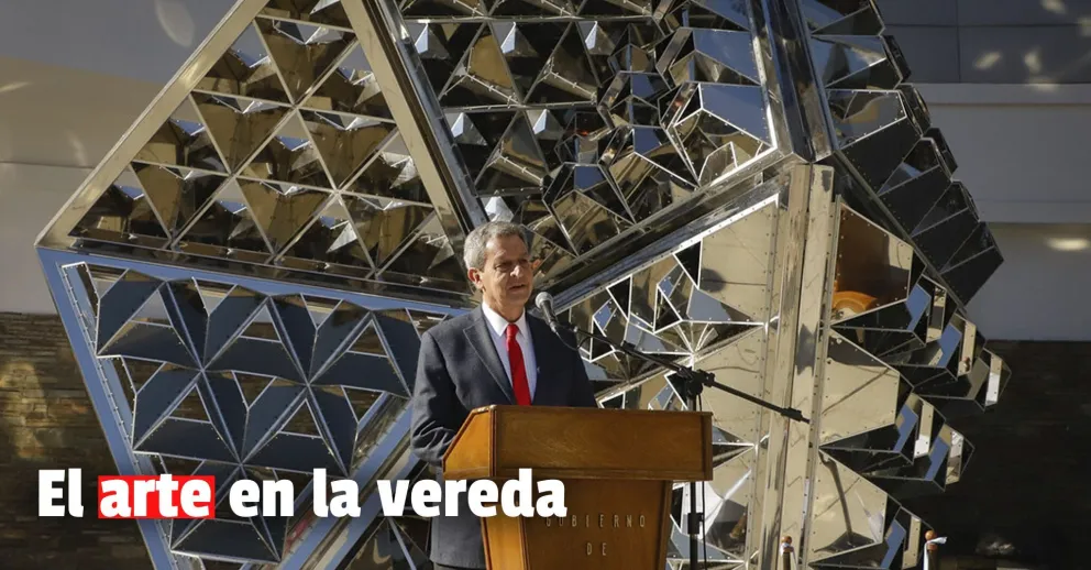 Museo Franklin Rawson: quedó inaugurada la escultura "Caleidoscopio"