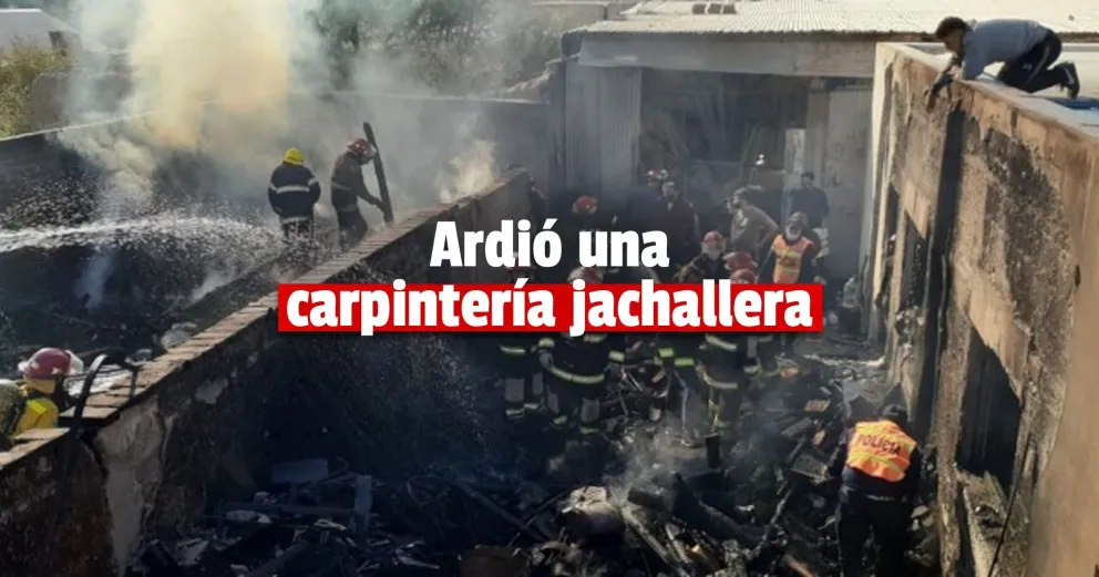 Importantes pérdidas materiales tras incendiarse una tradicional carpintería jachallera