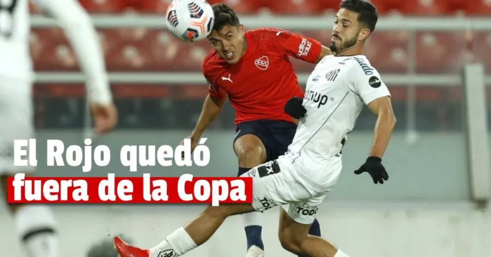 Independiente empató 1-1 de local con el Santos y quedó eliminado de la Copa Sudamericana