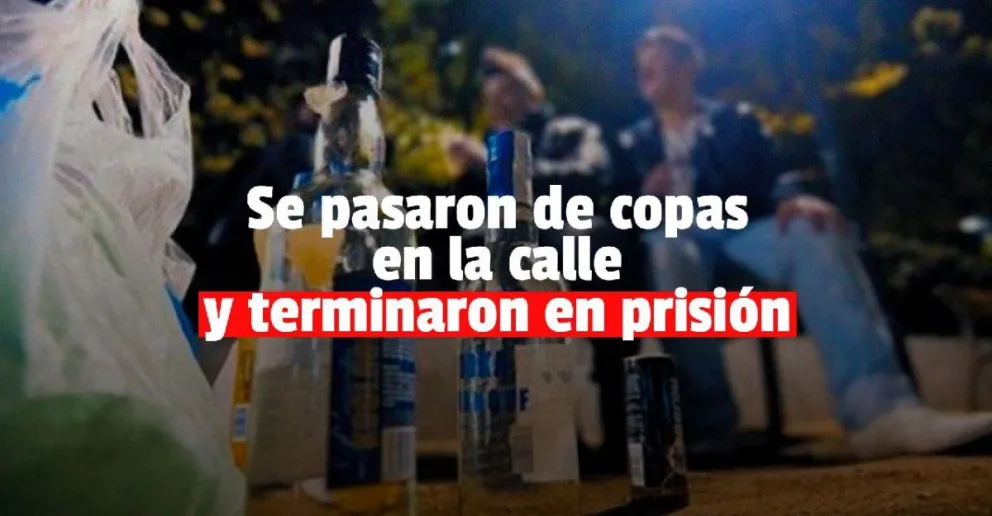 Detuvieron a cuatro jóvenes por estar tomando en la vía pública